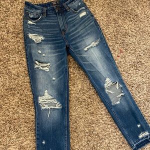 A&F Annie high rise girlfriend jeans
